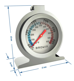 Oven thermometer (rond) 50 + 300 &deg; C