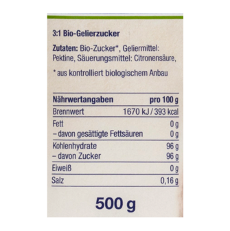 Biologische Geleersuiker 3:1, 500 g 