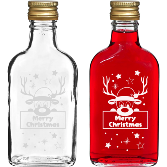 Glazenflesjes &quot;Kerst&quot; 200ml (6 stuks)