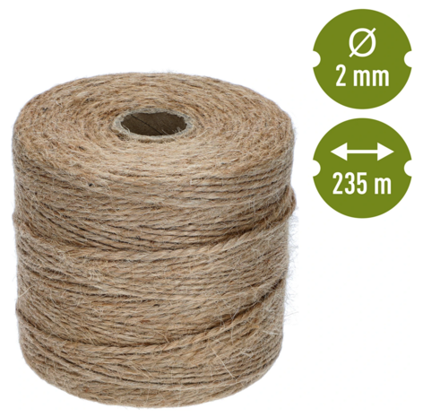 Jute touw 235 meter x 2 mm 500 gram