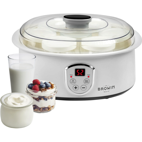 Yoghurtmaker 1.3 liter met thermostaat en 7 potten