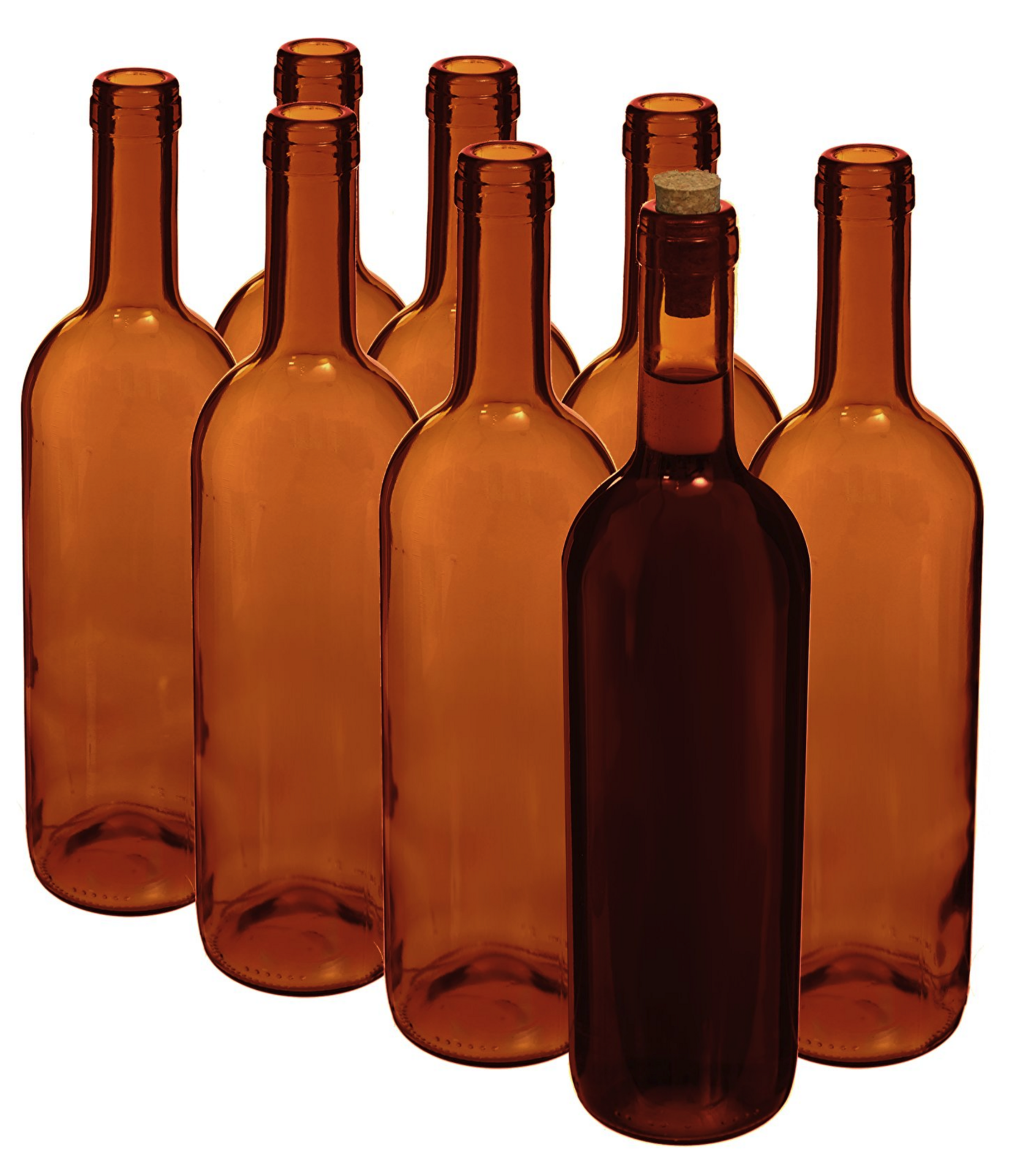 Weinflasche 0,75 Natürlich leben - Liter Braun in